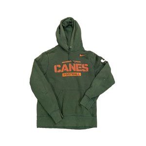 Vintage Rare University of Miami Canes Football Nike Hoodie Sweatshirt